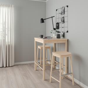 IKEA - RÖNNINGE mesa y 2 taburetes altos, abedulabedul abed…