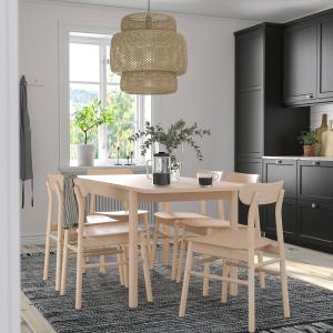IKEA - RÖNNINGE mesa y 4 sillas, abedulabedul, 118173 cm ab…