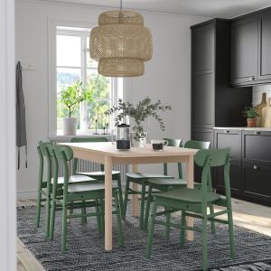 IKEA - RÖNNINGE mesa y 4 sillas, abedulverde, 118173 cm abe…