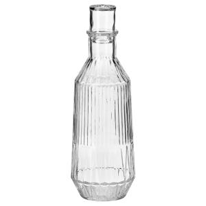 IKEA - botella tapón, vidrio incolorocon motivos, 0.9 l vid…