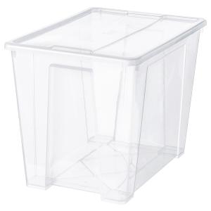 IKEA - Caja con tapa transparente 57x39x42 cm/65 l