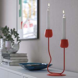 IKEA - candelabroportavela, rojo vivo, 29 cm rojo vivo