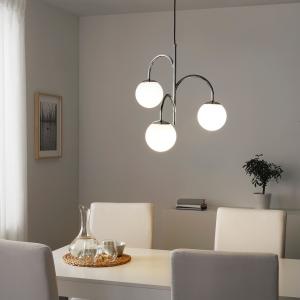 IKEA - lámpara techo&3 brazos, cromadoblanco ópalo vidrio,…
