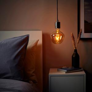 IKEA - MOLNART lámpara techo   bombilla, niquelado Forma de…