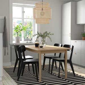 IKEA - LISABO mesa y 4 sillas, haya clara chapanegro, 15020…