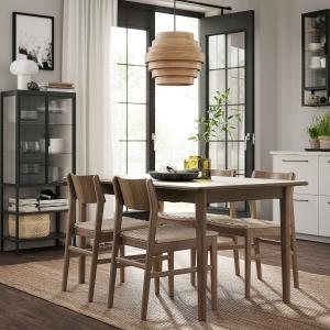 IKEA - mesa extensible, marrón hayachapa, 150205x90 cm marr…