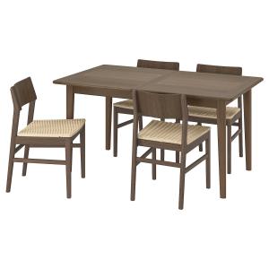 IKEA - SKANSNÄS mesa y 4 sillas, marrón hayamarrón haya, 15…