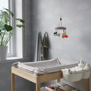 IKEA - funda para cambiador, gris, 83x55 cm gris