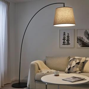 IKEA - SKAFTET lámpara pie, arco, gris claro gris claro