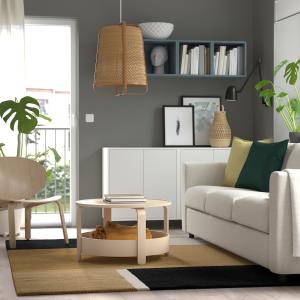IKEA - alfombra, pelo corto, marrón doradoazul oscuro, 200x…