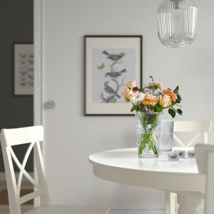 IKEA - florero jarrón, vidrio incolorocon motivos, 22 cm vi…