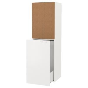 IKEA - Armario con módulo extraíble Blanco/corcho con barra…