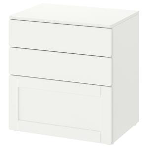 IKEA - PLATSA Cómoda de 3 cajones Blanco blanco/con marco