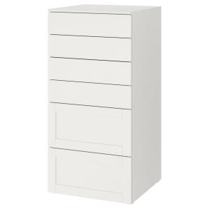 IKEA - PLATSA Cómoda de 6 cajones Blanco con marco
