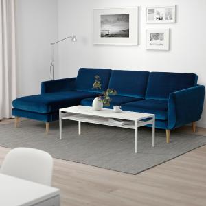 IKEA - sofá de 4 plazas con chaiselongue, Djuparpazul verdo…