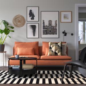 IKEA - módulo 3 asientos, Kelinge marrón anaranjado Kelinge…