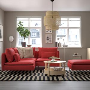 IKEA - sofá 3 plazas esquina, Tonerud rojo Tonerud rojo