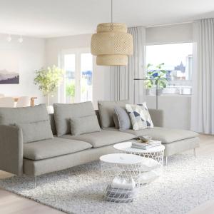 IKEA - sofá 4 plazas,  chaiselongueViarp beigemarrón - Hemo…