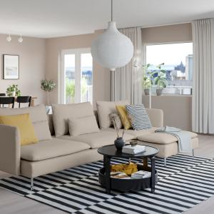 IKEA - sofá de 4 plazas con chaiselongue, Fridtuna beige cl…