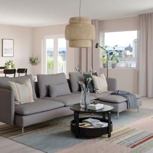 IKEA - sofá de 4 plazas con chaiselongue, Tonerud gris - He…