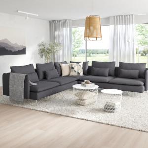 IKEA - Sofa esquina 6 plazas, Gunnared gris Gunnared gris