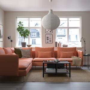 IKEA - Sofa esquina 6 plazas, Kelinge marrón anaranjado Kel…