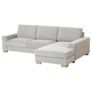 IKEA - sofá de 3 plazas, con chaiselongue dchaTallmyra negr…