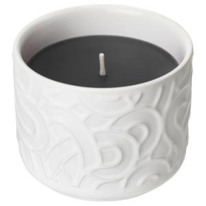 IKEA - vela perfumada bote cerámica, blanco, 25 hr blanco 2…