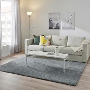 IKEA - alfombra, pelo largo, gris turquesa clarolunares, 16…