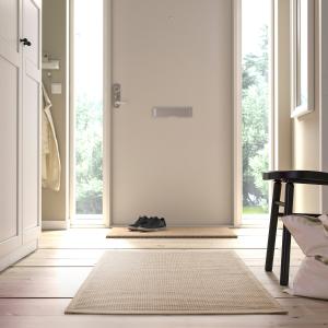 IKEA - alfombra, naturalnegro, 80x150 cm natural/negro