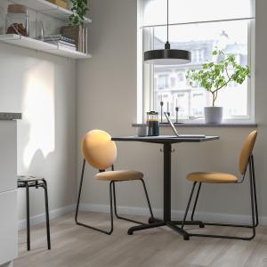 IKEA - MÅNHULT mesa y dos sillas, antracita antracitaHakebo…