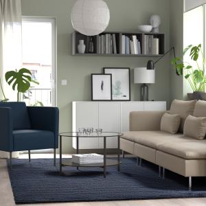 IKEA - alfombra, pelo corto, azul oscuro, 200x300 cm azul o…