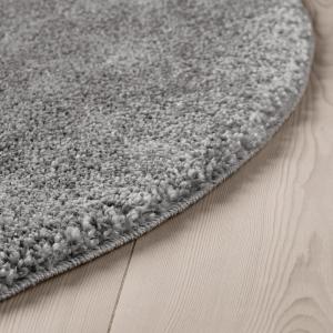 IKEA - Alfombra redonda pelo corto gris 130cm