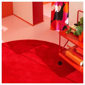 IKEA - alfombra, pelo corto, rojo, 195 cm rojo 195 cm