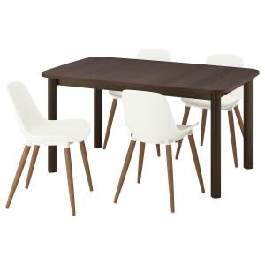 IKEA - GRÖNSTA mesa y 4 sillas, marrónblanco, 150205260 cm…