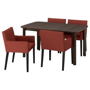 IKEA - MÅRENÄS mesa y 4 sillas, marrónGunnared marrón rojiz…