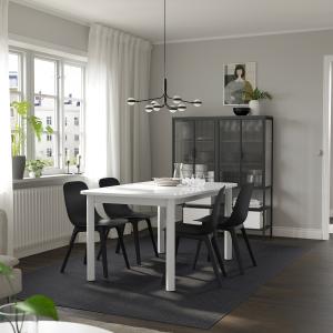 IKEA - ODGER mesa y 4 sillas, blancoantracita, 150205260 cm…