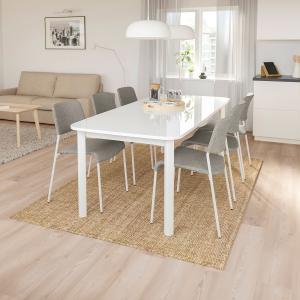 IKEA - UDMUND mesa y 6 sillas, blancoViarp beigemarrón, 150…