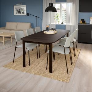 IKEA - UDMUND mesa y 6 sillas, marrónViarp beigemarrón, 150…