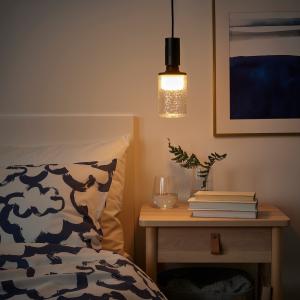 IKEA - MOLNART lámpara techo   bombilla, blanco textilforma…