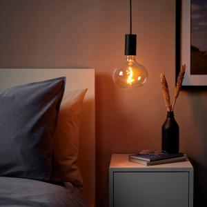 IKEA - MOLNART lámpara techo   bombilla, negroelipse multic…