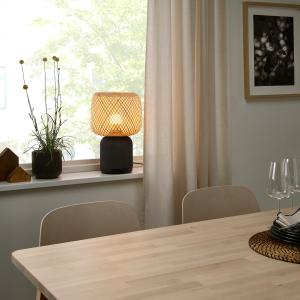 IKEA - lámpara altavoz wifi pantalla bambú