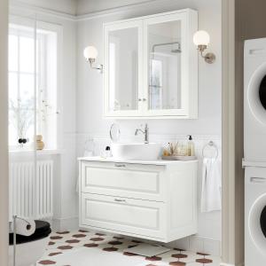 IKEA - TÖRNVIKEN mueble cajoneslavabogrifo, blancoblanco ef…