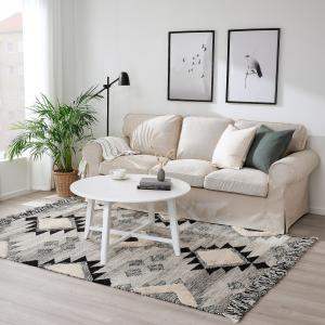 IKEA - alfombra, a manogris negro, 160x230 cm a mano/gris n…