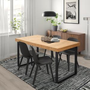 IKEA - mesa extensible, chapa roblenegro, 150200x80 cm chap…