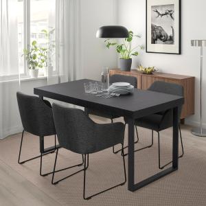 IKEA - mesa extensible, negro chapanegro, 150200x80 cm negr…