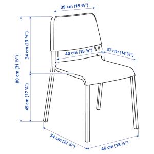 IKEA - silla, blanco blanco