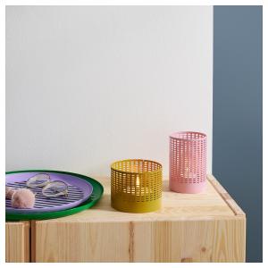 IKEA - portavela, juego2, amarillorosa amarillo/rosa
