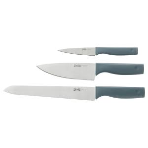IKEA - cuchillos, juego de 3, gris turquesa gris turquesa