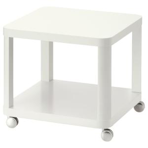 IKEA - Mesa auxiliar con ruedas, blanco, 50x50 cm blanco